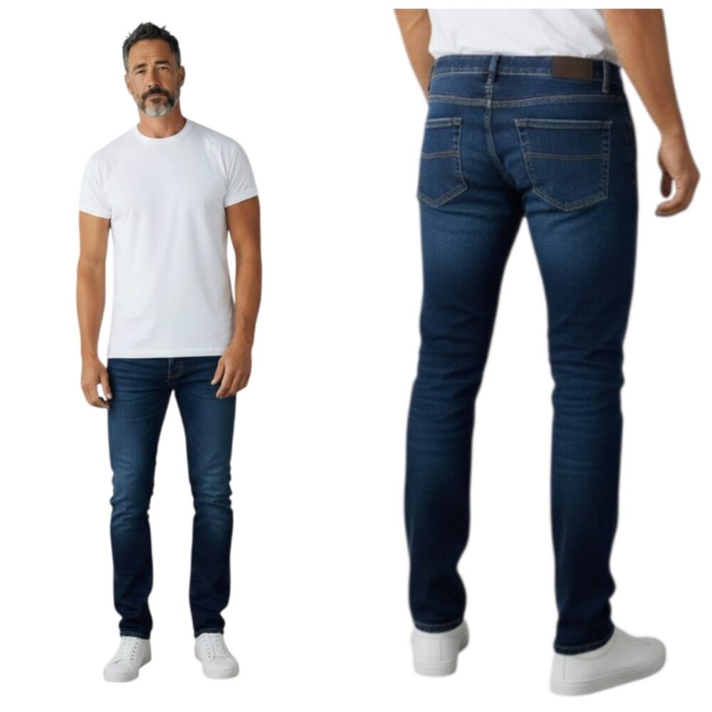 Ermenegildo Zegna Slim Straight Men’s Jeans - Dark Blue